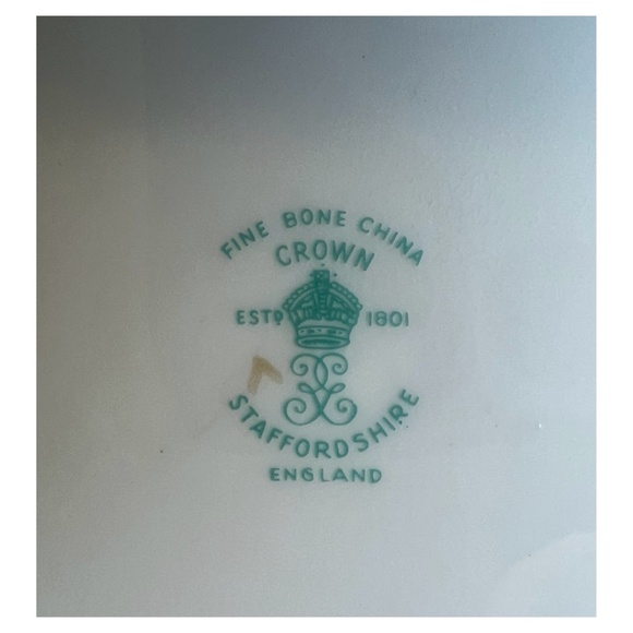 Vintage Crown Staffordshire Cup/Saucer/Plate “Springtime” Trio - Picture 5 of 5